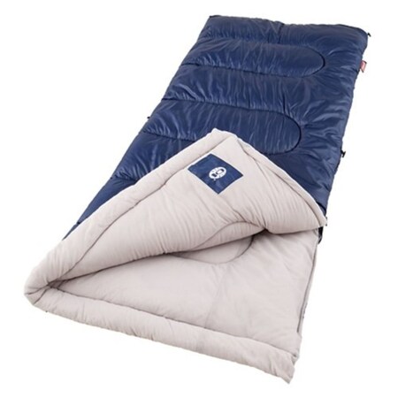 Coleman Coleman Brazos 75x33 Inch Rectangle Sleeping Bag Navy/Beige 2000004419